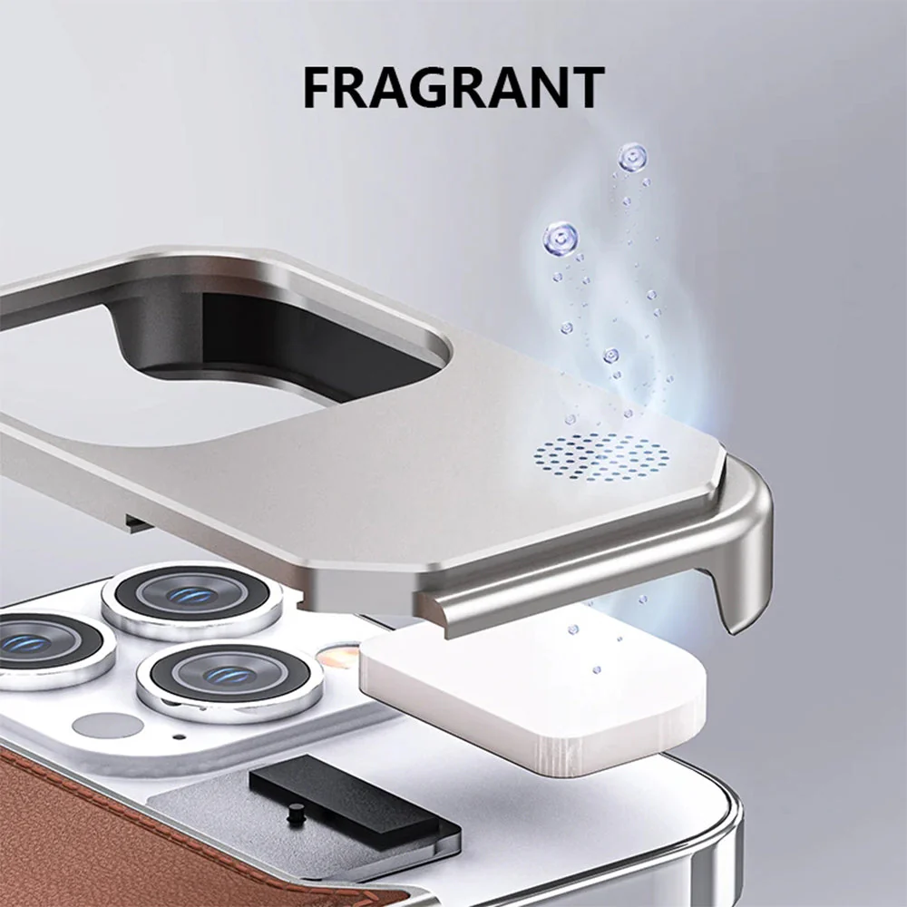 Luxury Leather Metal iPhone Case - Image 6