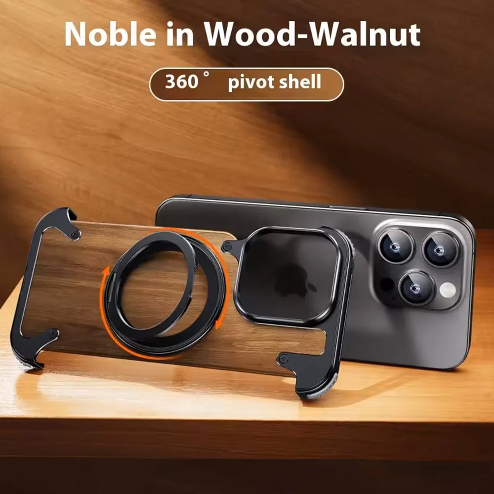 Walnut Lens Protection - iPhone Case - Image 4