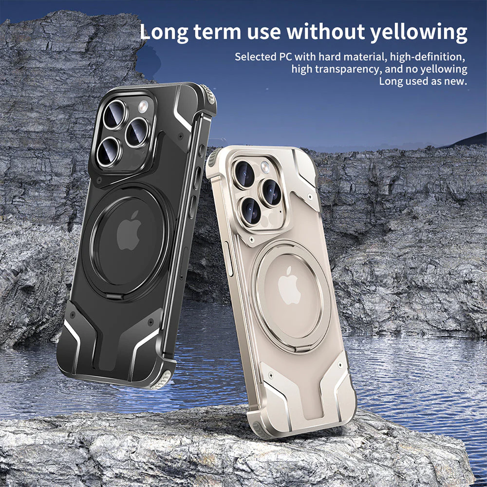Metal Frameless Kickstand iPhone Case - Image 5