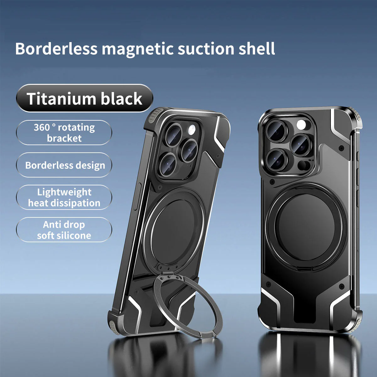 Metal Frameless Kickstand iPhone Case - Image 7